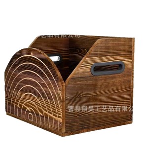 Wooden Vinyl <b>Record</b> <b>Rack</b> Magazine Organizer Desktop Storage Handmade Multipurpose - Product Image 2