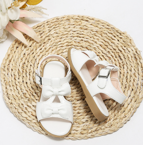 Sandalias de Verano para Niñas, con Lazo Blanco, Estilo Princesa, Punta Abierta, Suela Suave - Product Image 3