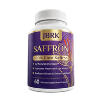 Kapsul Suplemen Herbal Saffron (60 Kapsul) Dewasa-Antioksidan Kesehatan Herbal Khusus Vegan Kapsul Daun Moringa OEM&OBM