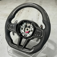 Volant en fibre de carbone véritable avec palettes de changement de vitesse pour BMW G20 G28 G30 G38 G01 G02 G05 G06 G07 G11 G12 G15 G32 M3 M4 M5 M6 M8
