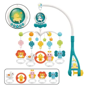 Brinquedo infantil de bebê personalizado, brinquedo fofo personalizado com logotipo para crianças, brinquedos para bebê de 0-12 meses para meninos, berço com música e luzes