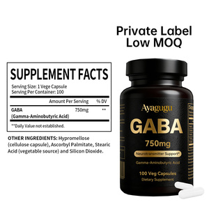 Cápsulas de GABA de 750 mg de Fábrica Estadounidense, Alta Potencia, Aptas para Veganos, Fáciles de Tragar, para Promover la Calma y Mejorar la Calidad del Sueño - Product Image 2