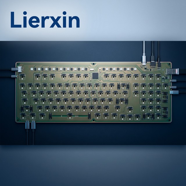 Lierxin LEX-KEYBOARD-MCU OSP Mechanical Keyboard Main Control PCB 2-Layer USB-C HID QMK/VIA Hot-Swap Switch Socket Per-Key LED