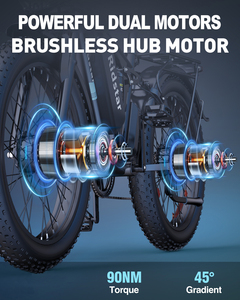 26 Inch EBike Fast 48V Mtb E Bike Fat Tire Dual Motor Moped Mountain Dirt for Adults Q20 UL2849 CE Q20 - Product Image 4