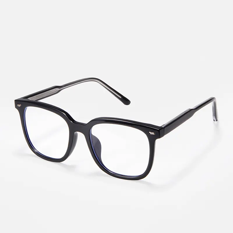 retro square ultra light korean style 2022 high quality tr90 acetate blue blocking optical glasses frames for men and women