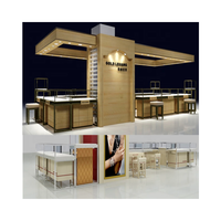 Cosmétique Led Verrouillable Aluminium Circulaire Bois Optique Cabinet Vitrine Bijoux Comptoir Stands Tiroirs LED Bande Lumineuse