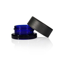 Pot rond bleu personnalisable et durable avec bouchon ABS pour échantillons de soins des lèvres bio et écologiques