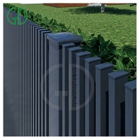 Foshan GD jardin décoratif patio piscine pompe barrière en bois moderne latte ventilée noir aluminium persienne panneaux de clôture