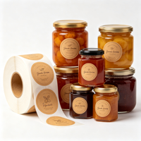 Étiquette personnalisée pour conserves, rouleau d'autocollants adhésifs pour confitures artisanales et aliments gastronomiques en petites séries