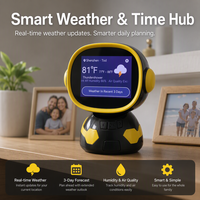 Réveil numérique personnalisé pour enfants, écran tactile intelligent IA, prévisions météo, batterie 1500 mAh, ABS, salon, cuisine, BSCI, ISO, ODM