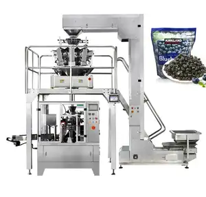 Máquina de embalagem automática de saco pré-fabricado com zíper e vitamina gomosa, máquina de pesagem e contagem automática