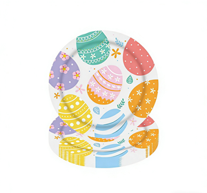 DAMAI - Juego de Vajilla de Papel con Estampado de Conejitos y Huevos para la Fiesta de Pascua, Decoración para el Hogar y Recuerdos para Fiestas - Product Image 2