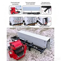 1/24 alliage conteneur cargo simulation logistique transport véhicule modèle voiture remorque semi-remorque conteneur moulé sous pression camion jouets