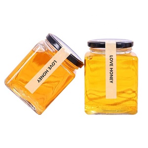 Üretici tedarik 50ml 100ml 200ml 280ml 380ml 500ml 730ml kare cam Metal kapaklı reçel kavanozu