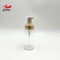 150ml 200ml tête d'or cosmétique emballage en plastique nettoyant Mousse savon visage en plastique mousse pompe bouteille conteneur