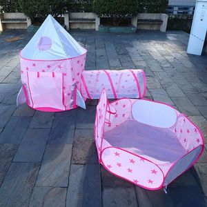 Tienda de Campaña Infantil Tipo Castillo de Princesa con Túnel, Aro <span class=keywords><strong>para</strong></span> Pelotas y Área de Juegos Interior, Tienda de Campaña Infantil Desplegable <span class=keywords><strong>para</strong></span> Bebés - Product Image 2