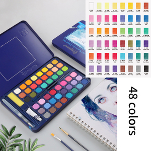 Set di Colori ad Acquerello Solidi Giorgione 48 Colori in Scatola di Latta di Alta Qualità, Vendita all'Ingrosso con Omaggi per Tela e Carta, Capacità 3ml - Product Image 4