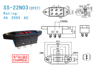 SS-22N03 Mini dpdt trượt thiết bị chuyển mạch momentary chuyển đổi ánh sáng trên bán - Product Image 5