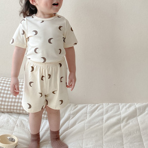 Pigiama Estivo 2026 Nuovo Stile Coreano per Bambini, Set in Cotone di Classe A, Abbigliamento da Casa per Bambini, Pigiamino a Maniche Corte per Bambine - Product Image 3