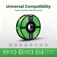 Filament PLA Uni Couleur Unie 1,75 mm Bobine de 1 kg Moins de Torsion Impression Lisse pour Imprimante 3D FDM Hobby & Industrie en Gros