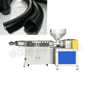 Máquina de fabricación de tubos de manguera corrugada eléctrica de pared simple de PVC PE de alta calidad