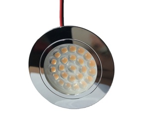 Dưới tủ đèn 12V Chrome mini <span class=keywords><strong>LED</strong></span> nhà bếp truy cập tủ quần áo đồ nội thất Puck ánh sáng - Product Image 2