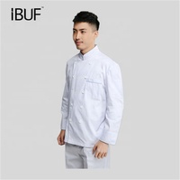 Veste de chef de cuisine blanche à double boutonnage, uniforme de ménage