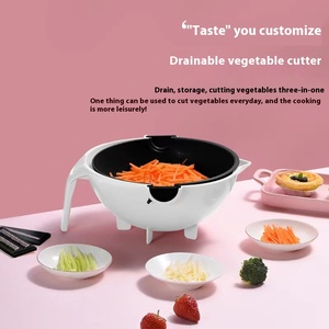 Coupe-fruits et légumes manuel en acier inoxydable avec fonction de drainage, trancheuse à pommes de terre en plastique PP et autres outils - Product Image 3