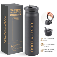 Bouteille d'eau isotherme de randonnée en acier inoxydable à double paroi, sans BPA, 32 oz, avec couvercle à paille verrouillable, logo personnalisé OEM