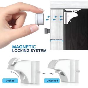 Verrous de sécurité invisibles pour enfants, verrous de tiroir et d'armoire, protection anti-pincement pour bébés, boucle de sécurité pour enfants, vente en gros - Product Image 2