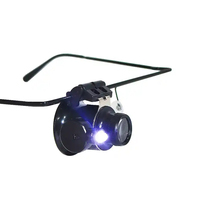 Wholesale Price Single Eye Head Mounting Magnifier With Led Light 20X Jeweler Watch Repair Loupe Magnifier MKT056