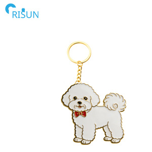 Porte-clés personnalisés en forme de chien (Teddy, Sausage Dog, Shiba Inu, Teckel, Husky, Chien Fantôme, <span class=keywords><strong>Chiot</strong></span>) avec logo sur mesure, en forme de crème, pour usine - Product Image 3
