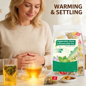 Té de Hierbas Orgánico Premium con Menta y Madreselva para el Alivio de la Gripe, la Garganta Dolorida, la Desintoxicación y el Apoyo Digestivo, Suplemento Dietético 5g - Product Image 3