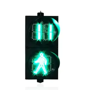 도로 안전 야외 LED 무선 200mm 미니 동적 보행자 신호등