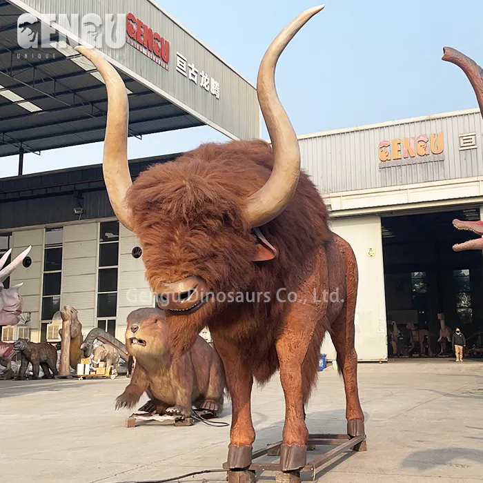 Customized Buffalo Model Life Size Wild Ox For Animal Park