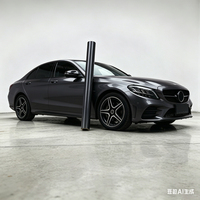 Film de covering automobile noir métallisé liquide, vinyle chromé noir brillant, avec technologie anti-bulles, haute polymérisation, flexible, pour le style de carrosserie automobile