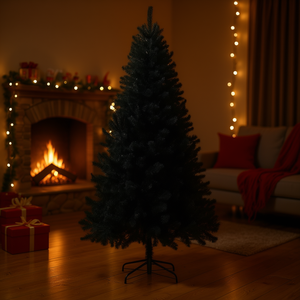 Sapin de Noël artificiel en plastique de 1,20 m pour intérieur, léger et facile à installer - Product Image 2