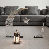 Décorations de Ramadan en forme de croissant de lune, décoration islamique pour la maison, cadeau pour les musulmans