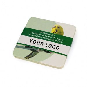 Sous-verres écologiques biodégradables personnalisés en papier imprimé pour bière, thé et autres boissons - Product Image 4