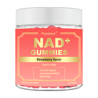 Complément anti-âge Rosebest à formule personnalisée 1000mg NAD Nicotinamide Riboside Gummy avec Resveratrol et Quercétine Phytosome