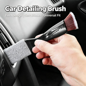 Cepillo de cerdas suaves para detallado de coches, para limpieza de rejillas de ventilación, interior y llantas, herramienta de limpieza y cuidado automotriz. - Product Image 1