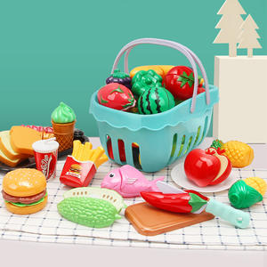 Ensemble de jouets de <span class=keywords><strong>cuisine</strong></span> Montessori inspiré pour faire semblant de jouer fruits et légumes coupés en plastique Jouets éducatifs pour enfants d'âge préscolaire <span class=keywords><strong>Simulation</strong></span> de coupe - Product Image 3