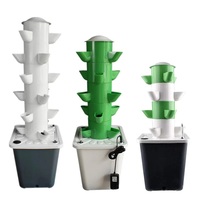 Nouveau Système de Culture Hydroponique Vertical pour Légumes et Herbes, Tour de Jardinage Aéroponique Intérieur/Extérieur avec Pompe et Composant Central