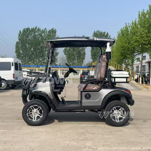 Vehículo eléctrico utilitario para golf con techo rígido, ruedas de aleación y nevera trasera para transporte en villas - Product Image 3