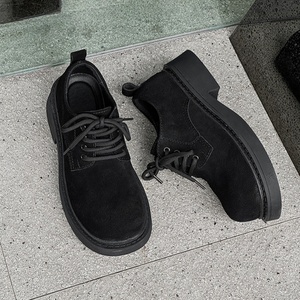 Chaussures Derby Décontractées Personnalisées en Faux Daim Vintage Épais avec Plateforme Haute pour Hommes et Femmes - Product Image 2