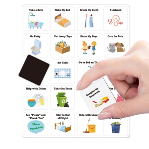 Tableau magnétique de corvées personnalisé pour enfants Autocollant étoile suspendu Tableau magnétique de récompense Tableau effaçable à sec Tableau de récompense de responsabilité pour enfants - Product Image 4