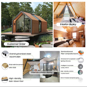 Casa Prefabricada de Madera, Modelo Villa, Nueva Tendencia, 60 ㎡   Cabaña Triangular Prefabricada con Estilo Rústico, Casa Modular Triangular con Alto Retorno de la Inversión - Product Image 5