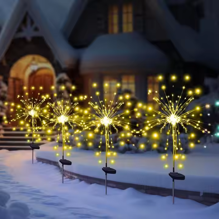 Decorative Solar Fireworks Copper Wires Starburst Competitive Price Solar Light for Garden Outdoor Walkway Lawn