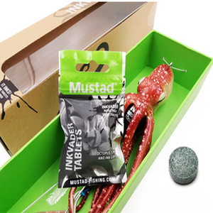 Tabletas de tinta Mustad Inkvader, 1 paquete, láminas de tinta de repuesto para señuelos de pulpo, pesca en agua salada - Product Image 1