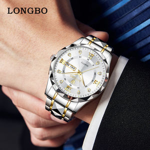 Reloj de negocios clásico de marca original <span class=keywords><strong>LONGBO</strong></span> 83715 con logotipo personalizado, reloj de pulsera con puntero luminoso para hombre, cuarzo japonés Movt - Product Image 4